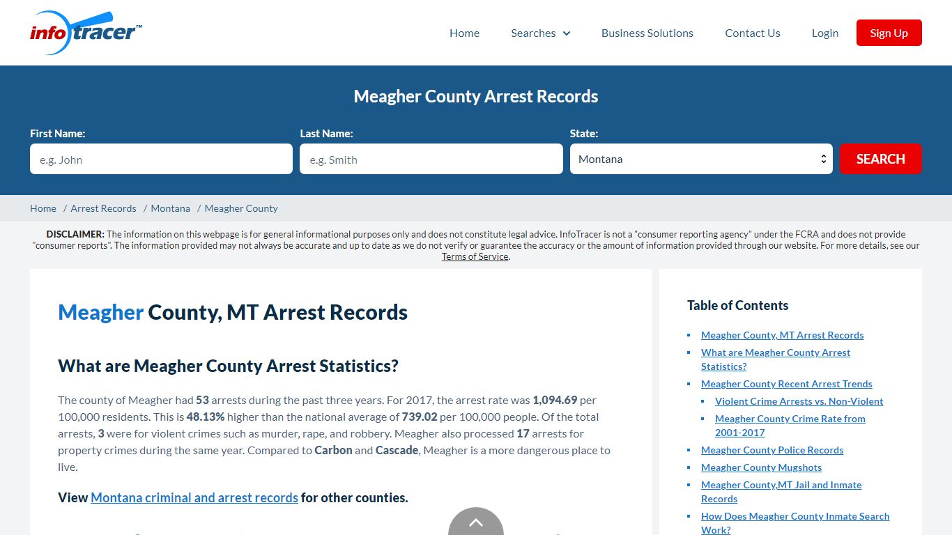 Meagher County, MT Arrests, Mugshots & Jail Records - InfoTracer